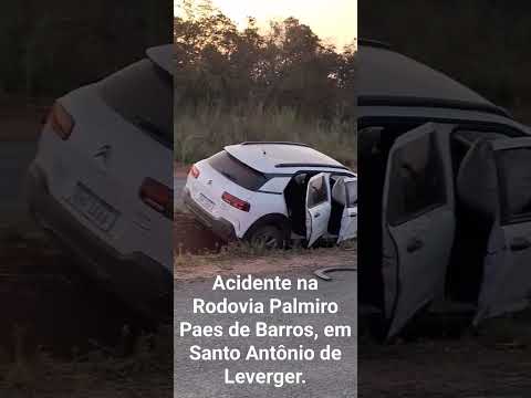 Grave acidente na Rodovia Palmiro Paes de Barros em Santo Antônio do Leverger.