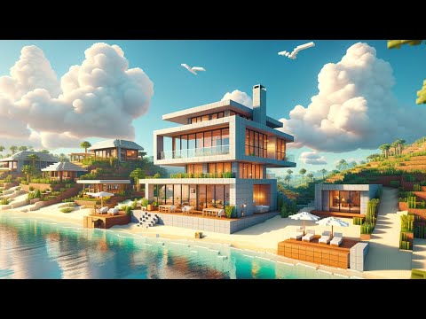 EPIC Minecraft Modern Beach House Build with HanaLaughs!