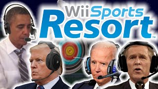 US Presidents Play Wii Sports Archery
