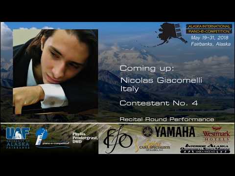 Nicolas Giacomelli, Italy, Recital Round, Alaska International Piano-e-Competition 2018
