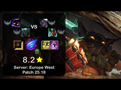 Veigar APC + Pyke vs Senna + Karma - EUW Challenger - Patch 25.18