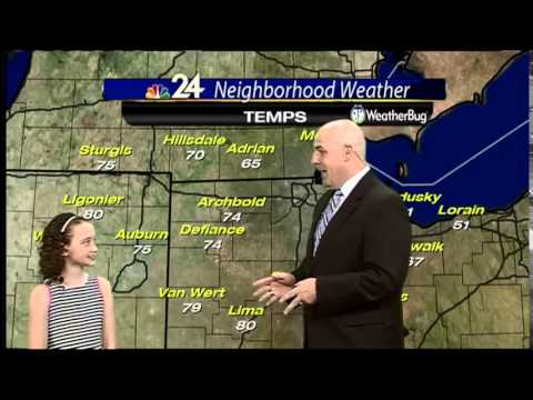 Samantha Grana - NBC 24 Weather Kid - May 6, 2015 5 p.m.