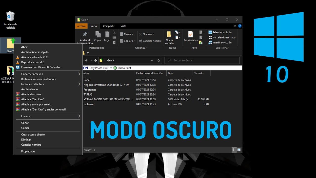 Activar Modo OSCURO en Windows 10 💻 Tema oscuro Windows 10