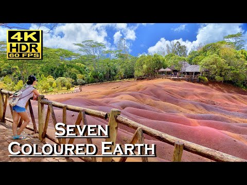 Chamarel Seven Coloured Earth Geopark , Mauritius in 4K 60fps HDR (UHD) 💖 Best places 👀 walking tour
