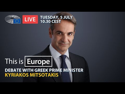 Greek Prime Minister Kyriakos Mitsotakis addresses Parliament