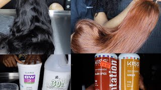 DIY Ginger Hair Tutorial| Black To Ginger