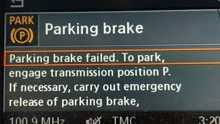 BMW Parking brake Failed- How to manually release a stuck parking brake