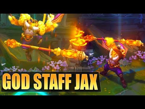 GOD STAFF JAX NEW SKIN SPOTLIGHT GAMEPLAY PREVIEW - League of Legends