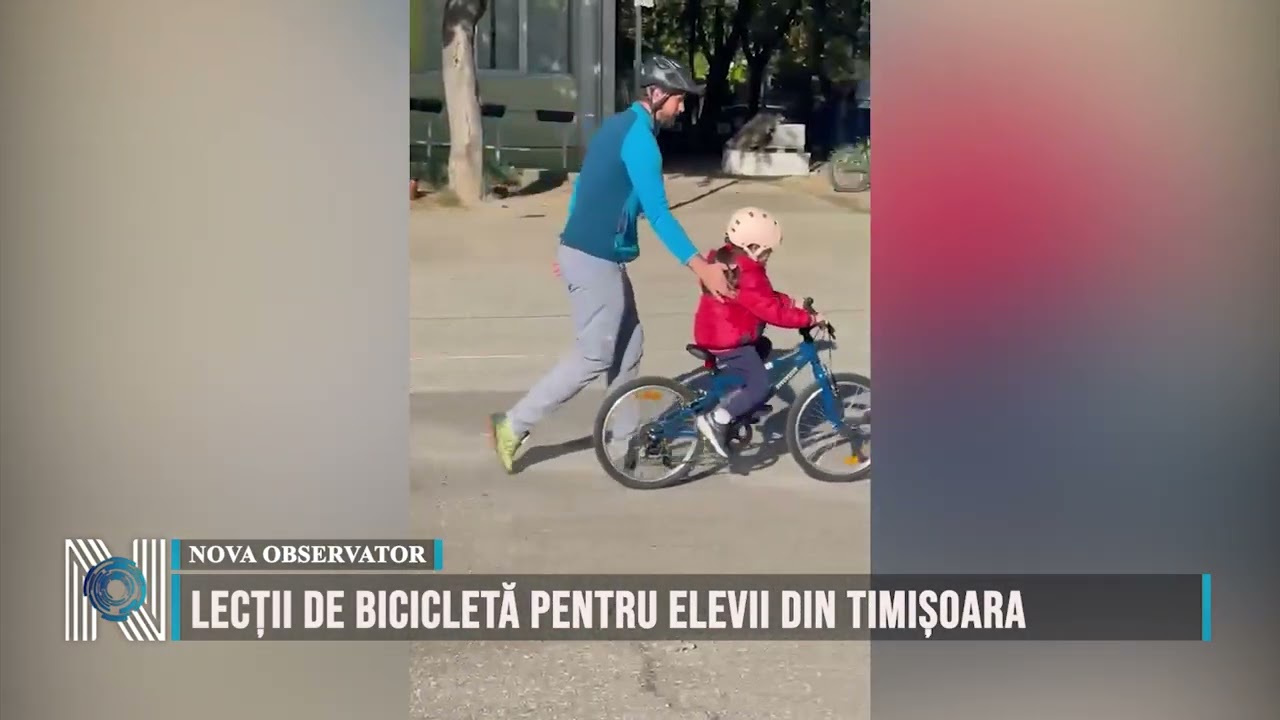 Lecții de bicicletă pentru elevii din Timișoara