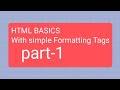 HTML BASICS STRUCTURE!! HTML TUTORIAL FOR BEGINNERS!! BASIC HTML TAGS!! LEARN HTML IN A EASY WAY!!