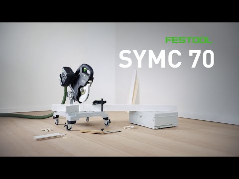 Festool Akumuliatorinis kampų pjaustymo pjūklas SYMMETRIC SYMC 70 EB-Basic video