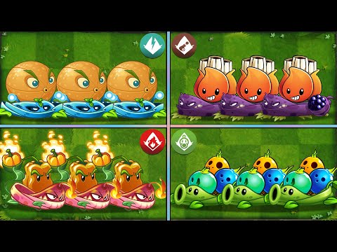 Random 4 Team Plants + Vine Battlez - Who Will Win? - PvZ 2 Team Plants Challenge