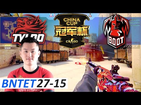 CS:GO BnTeT POV 27-15 / TyLoo vs B.O.O.T-d[S] / Mirage / China Cup 2017