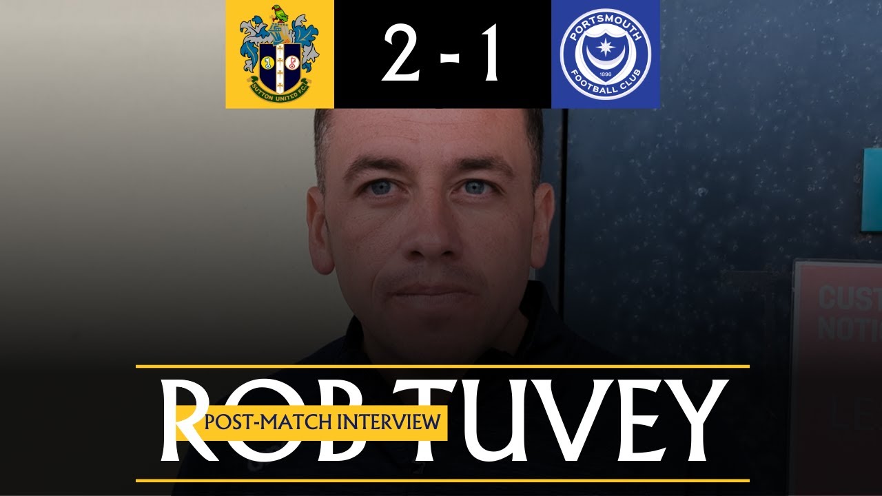 POST MATCH Rob Tuvey Sutton United U18 2 Portsmouth U18 1 31/08/2024