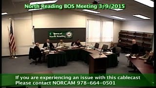 preview picture of video 'North Reading MA Board of Selectmen Meeting 3/9/15'