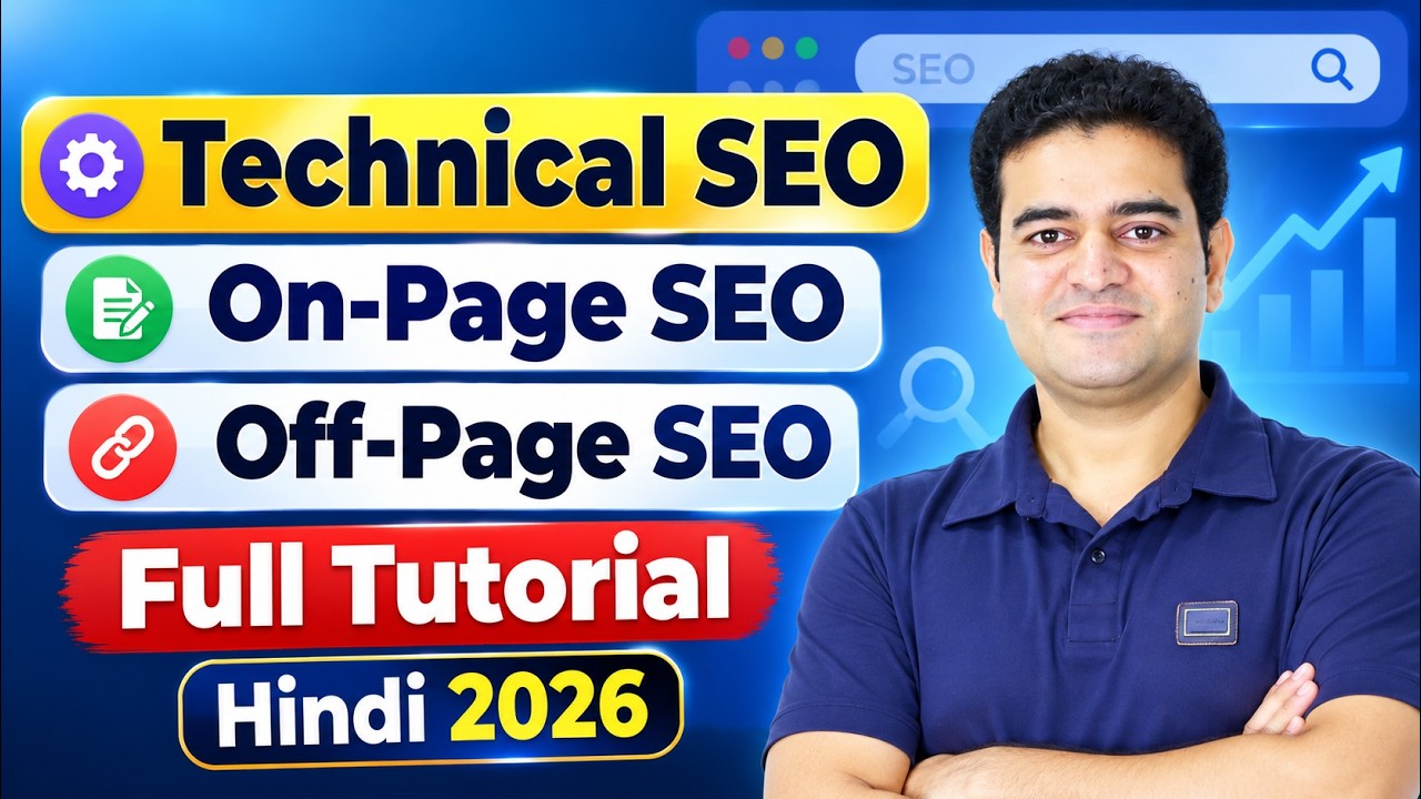 SEO Full Course in Hindi 2026 | Technical SEO, On Page SEO, Off Page SEO | Practical Tutorial