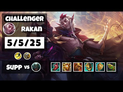 Rakan 11.16 Gameplay Challenger Replay S11 Support (5/5/25) - NA