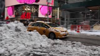 Snow Storm in NYC, Manhattan| Times square|Streets and Transportation|Shot by Canon700D