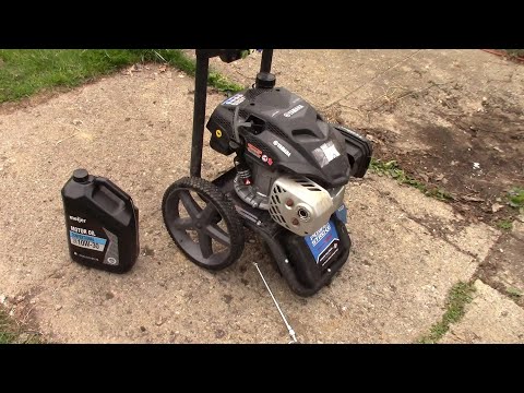 How To Change Oil on Yamaha PowerStroke 3100 PSI Pressure Washer PS803188 Costco #1271748 MA190