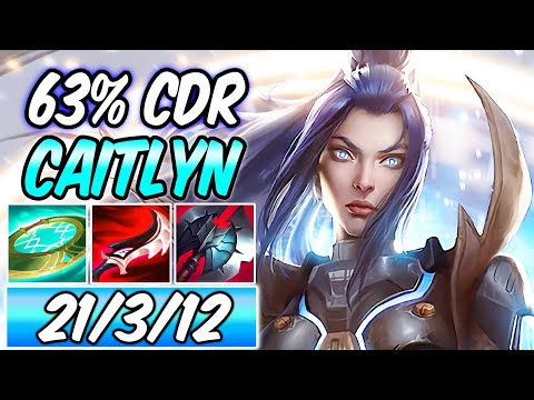 63% CDR LETHALITY ONE-SHOT CAITLYN ADC 168 HASTE S+ | New Build & Runes S13 | League of Legends