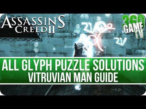 Assassins Creed II All Glyph Puzzle Solutions and Locations - Vitruvian Man Achievement/Trophy Guide