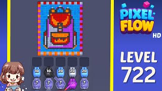 Pixel Flow Level 722 Solution Walkthrough