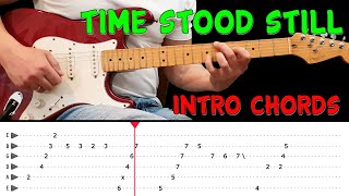 TIME STOOD STILL - Intro chords with tabs - Bad English