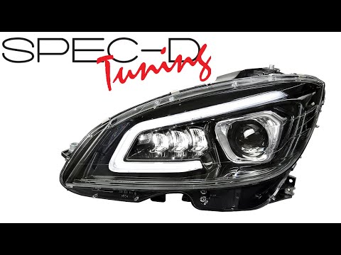 SPECDTUNING DEMO VIDEO: 2008-2011 MERCEDES BENZ C-CLASS W204 FULL LED PROJECTOR HEADLIGHTS