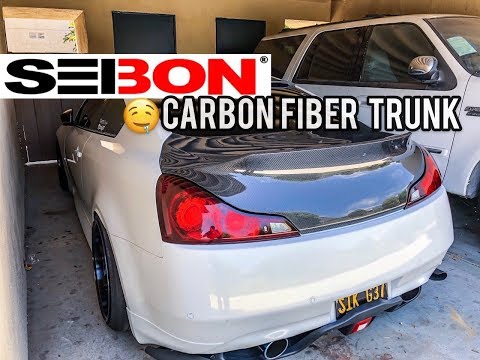 INFINITI G37 SEIBON CF TRUNK INSTALL