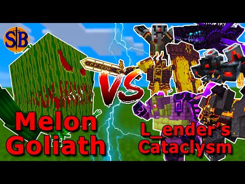 Melon Goliath (The predators) vs L_ender's Cataclysm | Minecraft Mob Battle