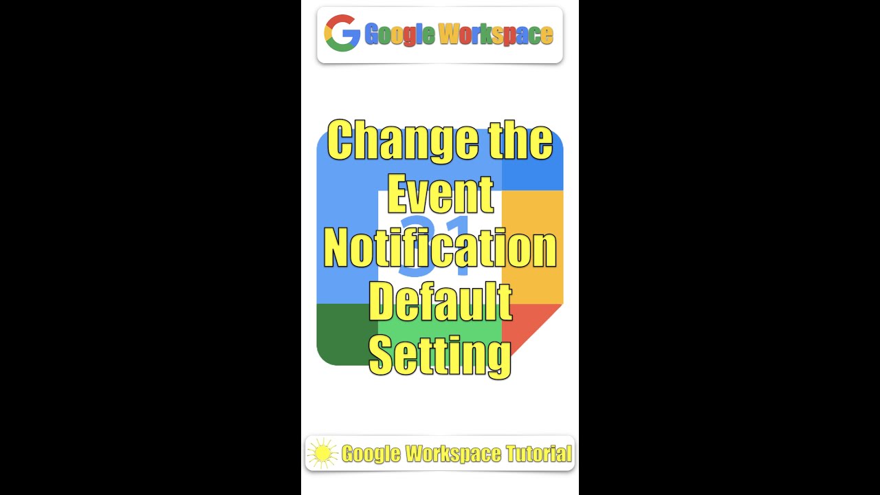 How to change the default setting of the event notification?