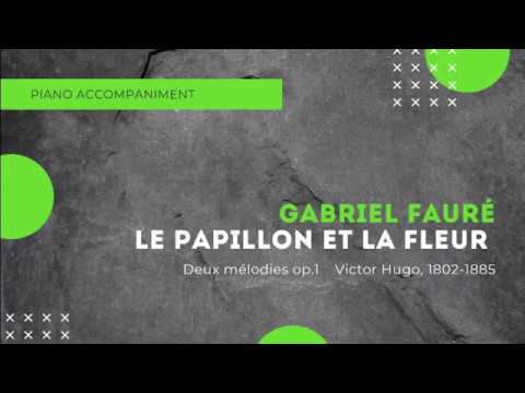 G.Fauré/Le papillon et la fleur  C major, original key accompaniment