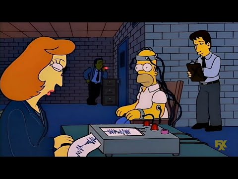 Homero en el detector de mentiras  - Los Simpson