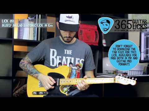 Lick 251/365 - Bluesy Ballad Diatonic Lick in Cm | 365 Guitar Licks Project