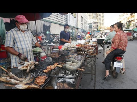 Evening Street Food @Olympics Market - Evening Daily LifeStyle of Vendors At Phsa Olympics