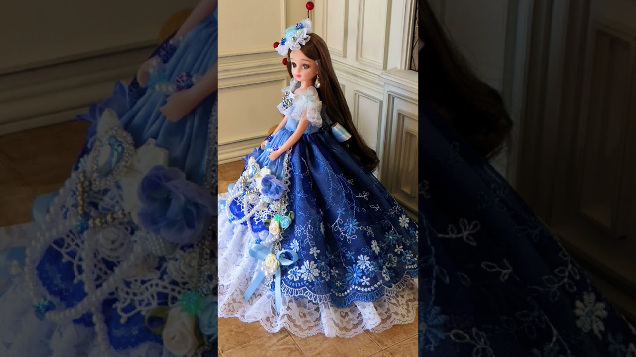 doll＊dress＊ラピスラズリの輝き★手作りリカちゃん服＊clothes＊DIY＊Making#Shorts
