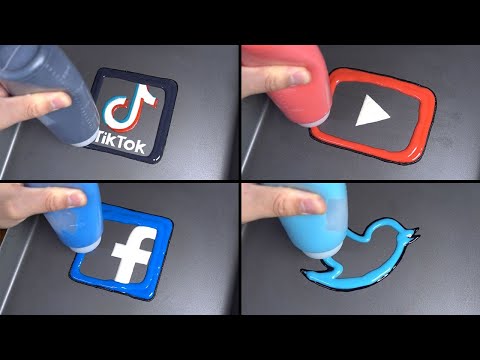 social media pancake art - youtube, facebook, tiktok, twitter