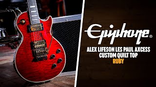 Video thumbnail for Peach Picks | Epiphone Alex Lifeson Les Paul Axcess Custom Quilt Ruby by Peach Guitars