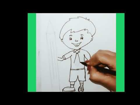 💥💫cute little school boy painting by me💥💫