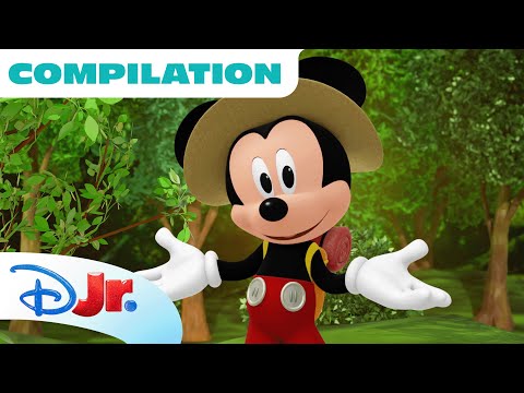 Let’s Play Outside: Camping Themed Compilation!🏕️ w/ Mickey Mouse, Bluey, Spidey & More |@disneyjr