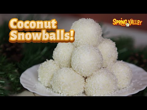 ONLY 3 INGREDIENTS FOR AN EASY CHRISTMAS RECIPE - Coconut Snowballs! 🥥