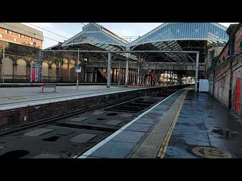 66742 thrashes Preston working Hams Hall to Mossend container train - 9th February 2023