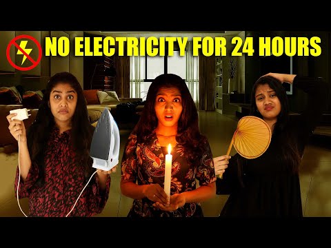 LIVING WITHOUT ELECTRICITY FOR 24 HOURS CHALLENGE | മൊത്തം ഇരുട്ടാണ് 😂| PULLOTHI