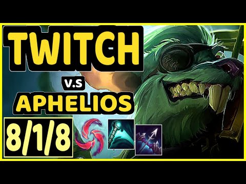 CROWNSHOT (TWITCH) vs APHELIOS - 8/1/8 KDA BOTTOM ADC CHALLENGER GAMEPLAY - EUW