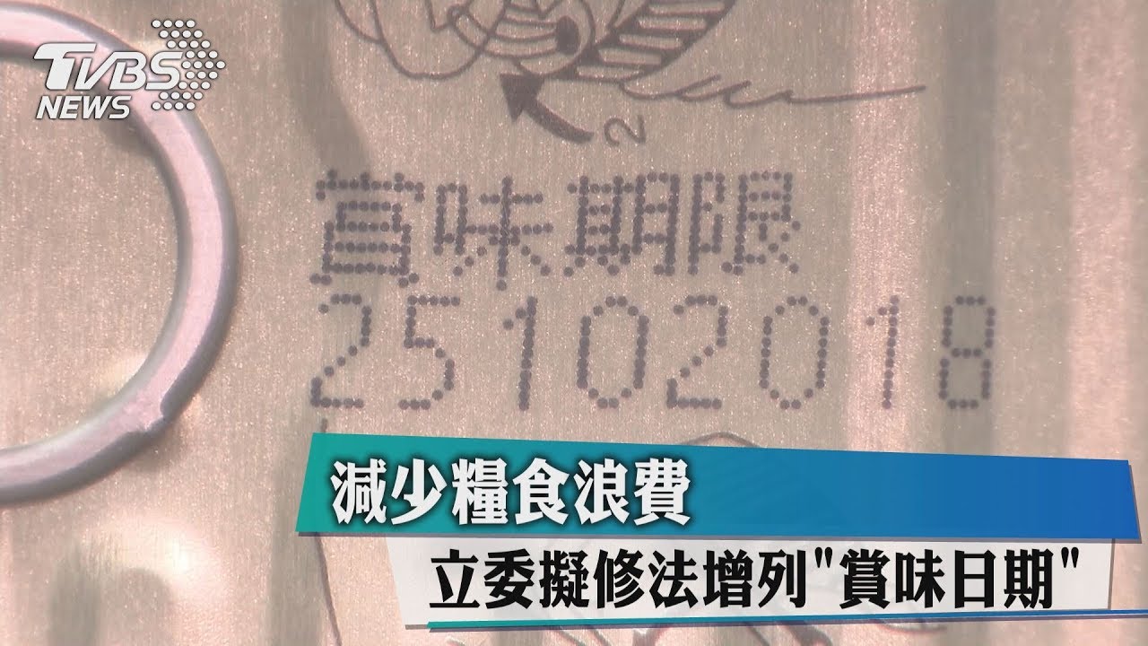 減少糧食浪費 立委擬修法增列「賞味日期」