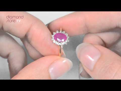 E5215 - 0.68ct Ruby & Diamond Ring In 9K Yellow Gold