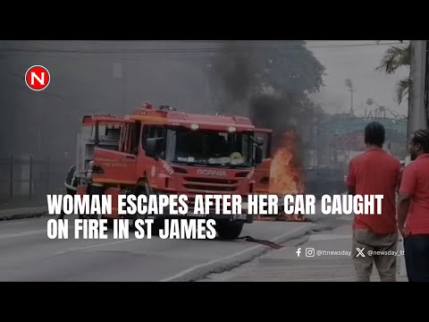 Woman escapes after her car caught on fire in St James