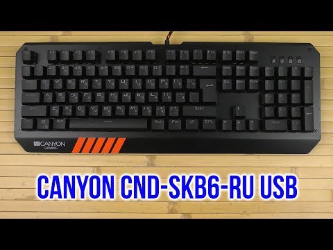 Mechaninė klaviatūra žaidimams Canyon Hazard GK-6, Mėlyna Switch, LED, RU išdėstymas video