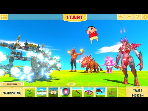 SHINCHANS KING-HYDRA vs KOZAROG QUEEN and GORO QUEEN in ARBS | Animal Revolt Battle Simulator