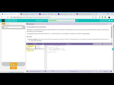 Code.org   CSP Unit 5   Building Apps '19 '20  While Loops Puzzle #8 Barrera